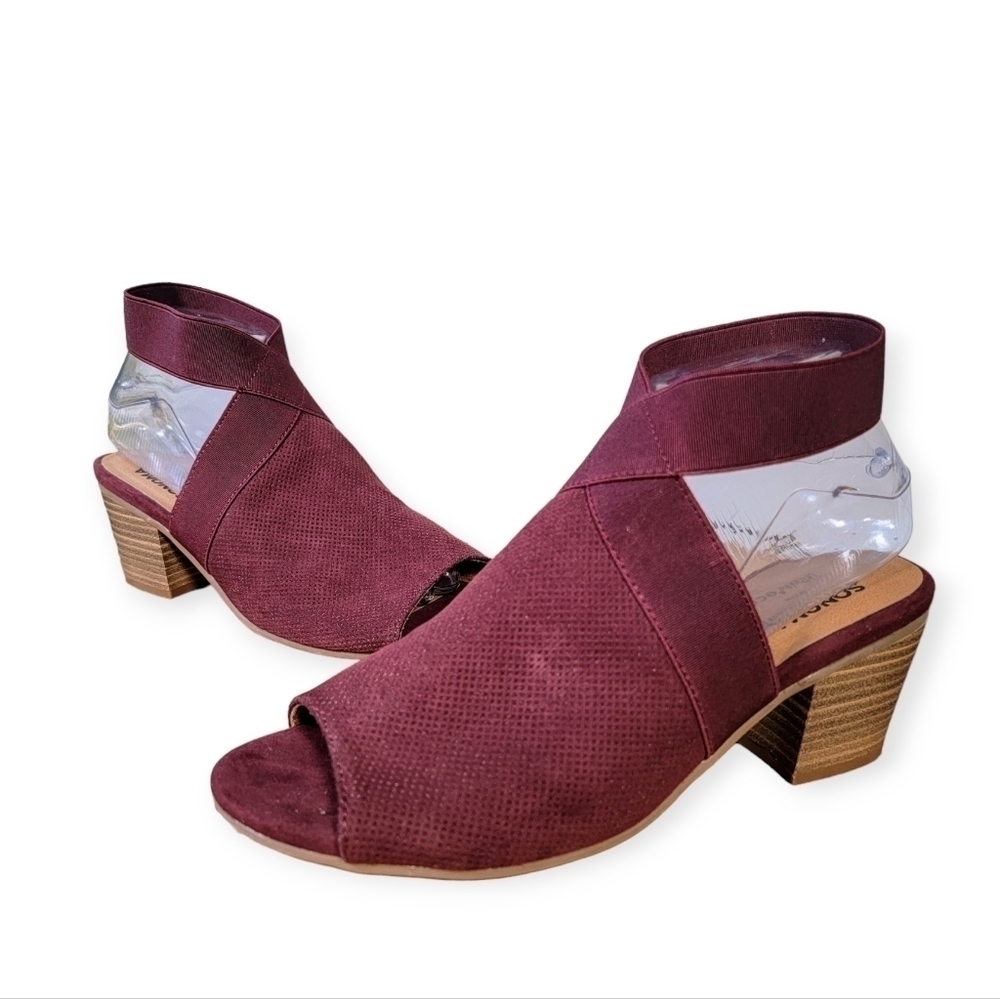 Sonoma Stone Fish Wine Sandals Heels Booties Size 8.5